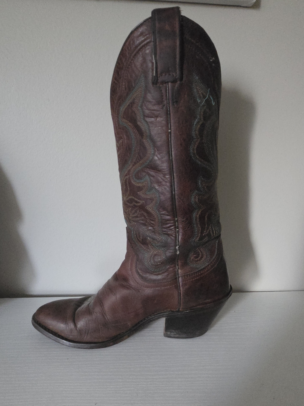 Justin Boots Brown Leather Western Riding Boots